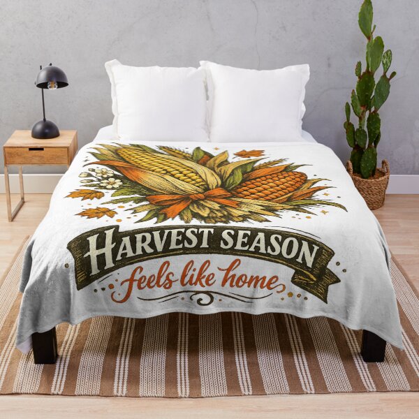 Item preview, Harvest Season Feels Like Home Vintage Corn Autumn Farmhouse Fall Art designed and sold by inkoutninja.