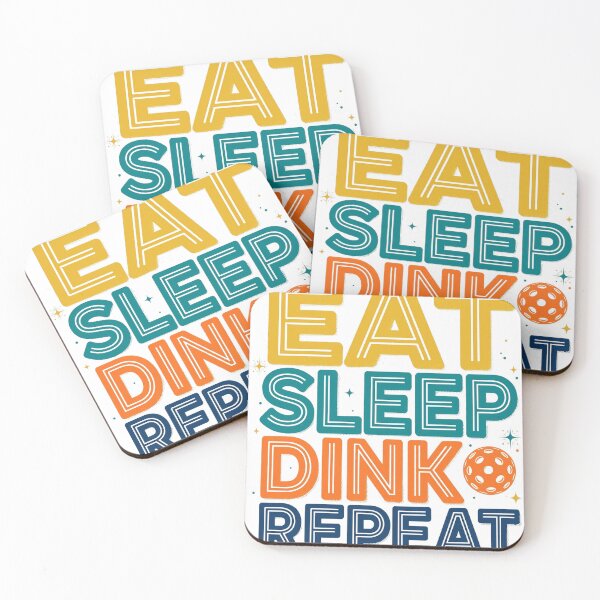 Item preview, Pickleball Shirt Eat Sleep Dink Repeat Funny Retro Typography Gift designed and sold by DinkLifeCo.