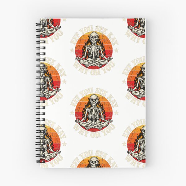 Item preview, Eff You See Kay Meditating Skeleton Sarcastic Yoga Flame Design designed and sold by DevilMayCrySh.