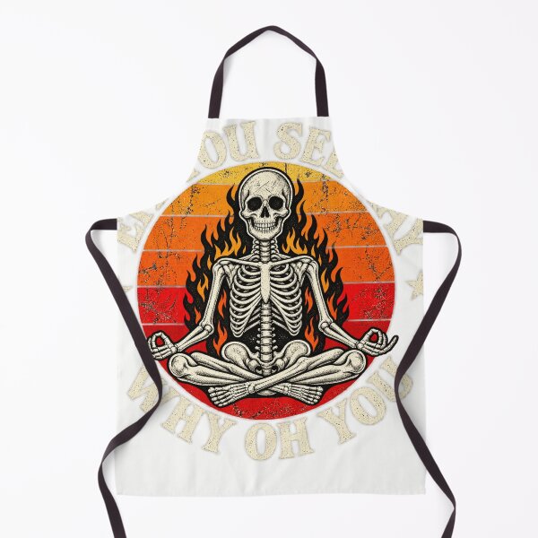 Item preview, Eff You See Kay Meditating Skeleton Sarcastic Yoga Flame Design designed and sold by DevilMayCrySh.