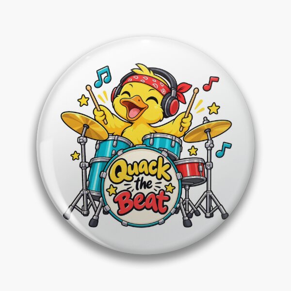 Item preview, Funny Duck Drummer – Quack the Beat Music Gift designed and sold by Isliath.