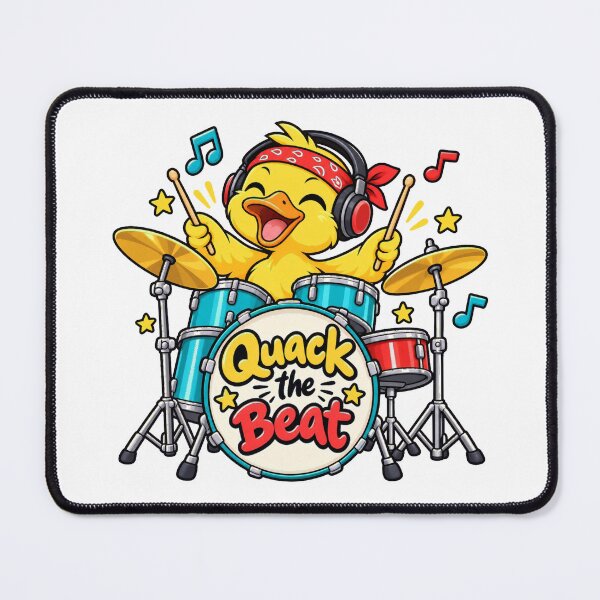 Item preview, Funny Duck Drummer – Quack the Beat Music Gift designed and sold by Isliath.