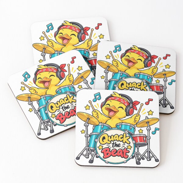 Item preview, Funny Duck Drummer – Quack the Beat Music Gift designed and sold by Isliath.