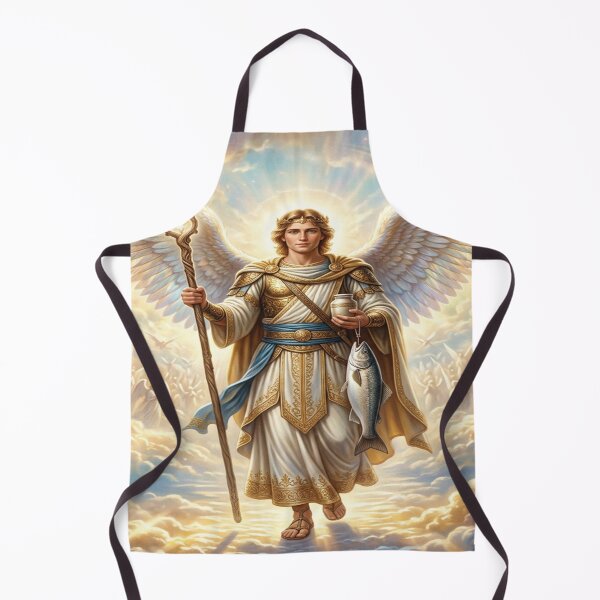 Item preview, Heavenly Portrait of Archangel Raphael and Tobit’s Fish designed and sold by Solomon-Ent-144.