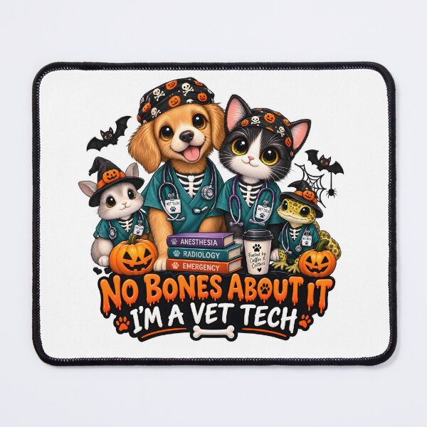 Item preview, No Bones About It I’m a Vet Tech – Funny Halloween Veterinary Gift designed and sold by Bettybee00.