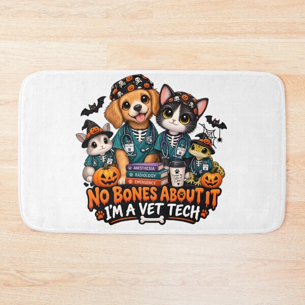 Item preview, No Bones About It I’m a Vet Tech – Funny Halloween Veterinary Gift designed and sold by Bettybee00.