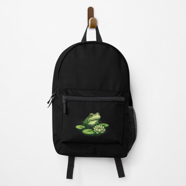 Item preview, Vintage Frog Pond Nature Illustration Frog Lover Botanical Water Lily designed and sold by BuncoHearas.