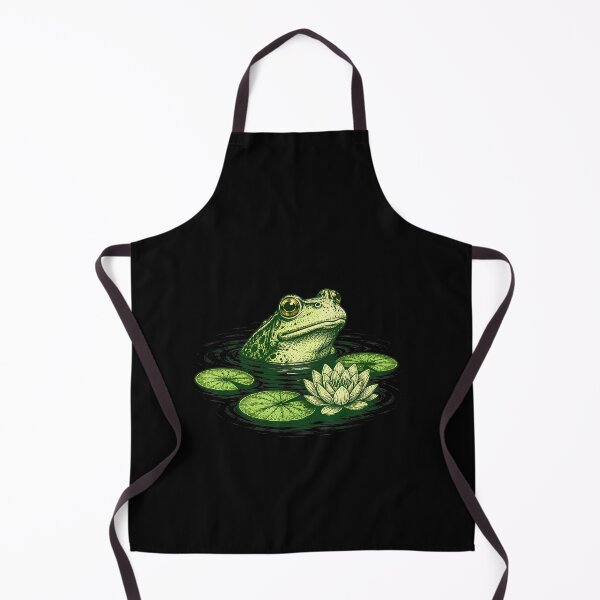 Item preview, Vintage Frog Pond Nature Illustration Frog Lover Botanical Water Lily designed and sold by BuncoHearas.
