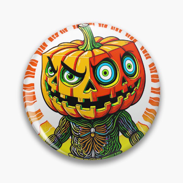 Item preview, Creepy Cute Halloween Pumpkin Character With Sinister Smile designed and sold by QQQueen.