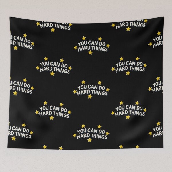 Item preview, You Can Do Hard Things Retro Growth Mindset Stars Design designed and sold by DevilMayCrySh.