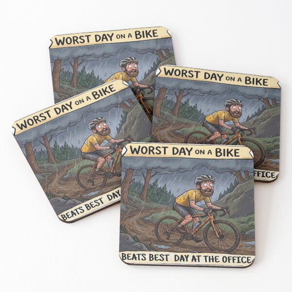Item preview, Worst Day On A Bike Beats Best Day At The Office Funny Cycling designed and sold by Stefanrajzer.