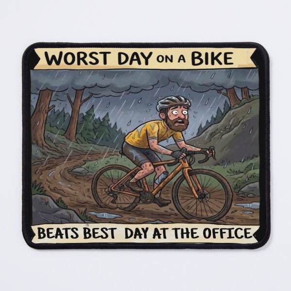 Item preview, Worst Day On A Bike Beats Best Day At The Office Funny Cycling designed and sold by Stefanrajzer.