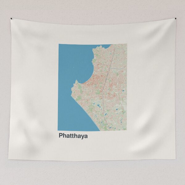 Item preview, Pattaya Minimalistic Map Art designed and sold by MapsNerd.