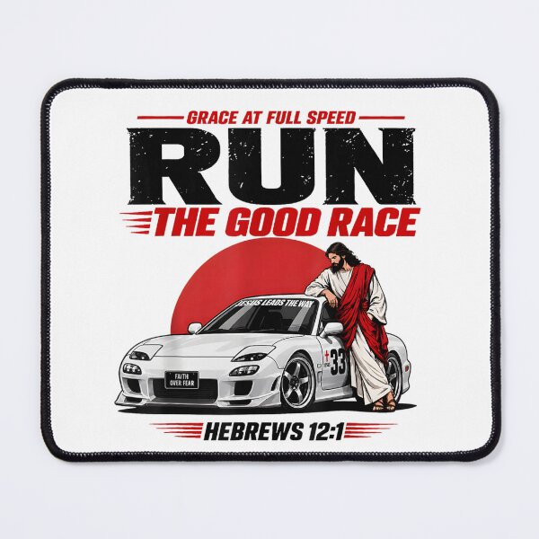 Item preview, Grace At Full Speed Run The Good Race Hebrews 12:1 Christian designed and sold by marlo-quade.