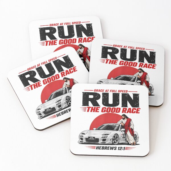 Item preview, Grace At Full Speed Run The Good Race Hebrews 12:1 Christian designed and sold by marlo-quade.