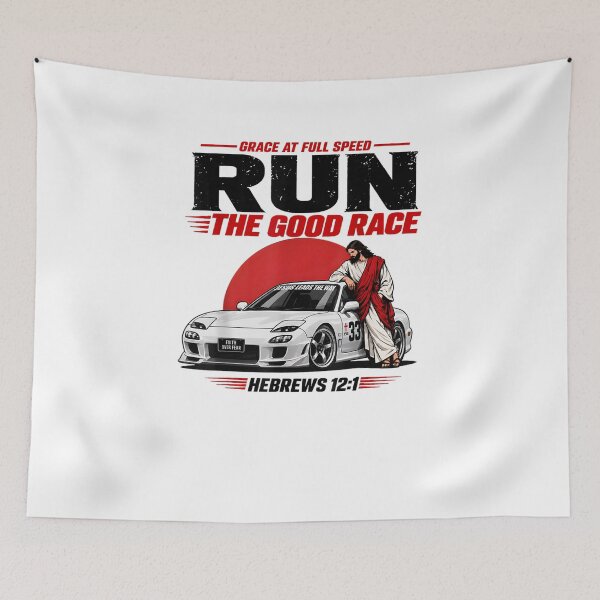 Item preview, Grace At Full Speed Run The Good Race Hebrews 12:1 Christian designed and sold by marlo-quade.