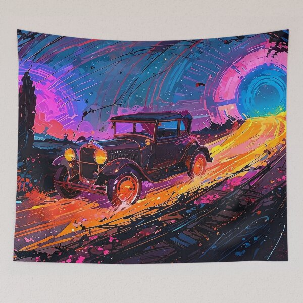 Item preview, Car Driving Through Portal Surreal Fantasy Art designed and sold by Glitchart66.