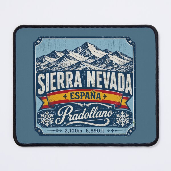 Item preview, Sierra Nevada Pradollano Spain Granada Skiing Sticker TShirt 01 designed and sold by OuterShellUK.