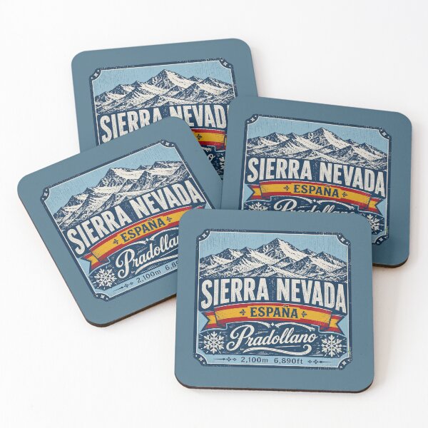 Item preview, Sierra Nevada Pradollano Spain Granada Skiing Sticker TShirt 01 designed and sold by OuterShellUK.