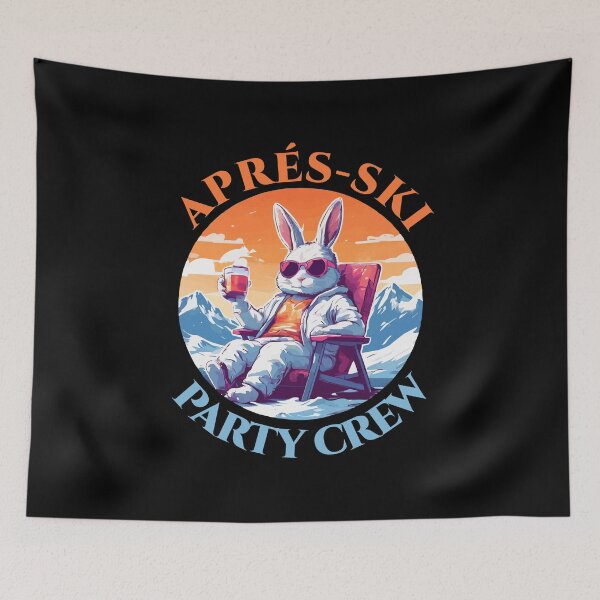Item preview, Après-Ski Party Crew Bunny Retro Winter Sports designed and sold by Loona97.