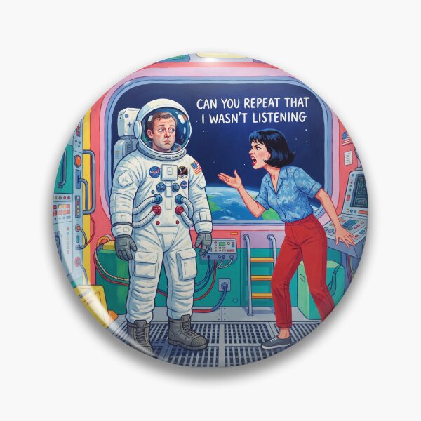Artikelvorschau, Funny Tee Astronaut Husband Can You Repeat That I Wasn't Listening entworfen und verkauft von Home Decor Art.