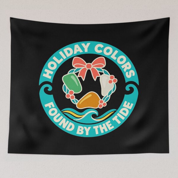 Item preview, Holiday Colors Found By The Tide Beachcombing Badge designed and sold by DreamLayerStudio.