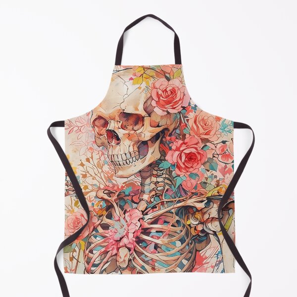 Item preview, Skeleton with Flowers Gothic Floral Skull Art designed and sold by Glitchart66.