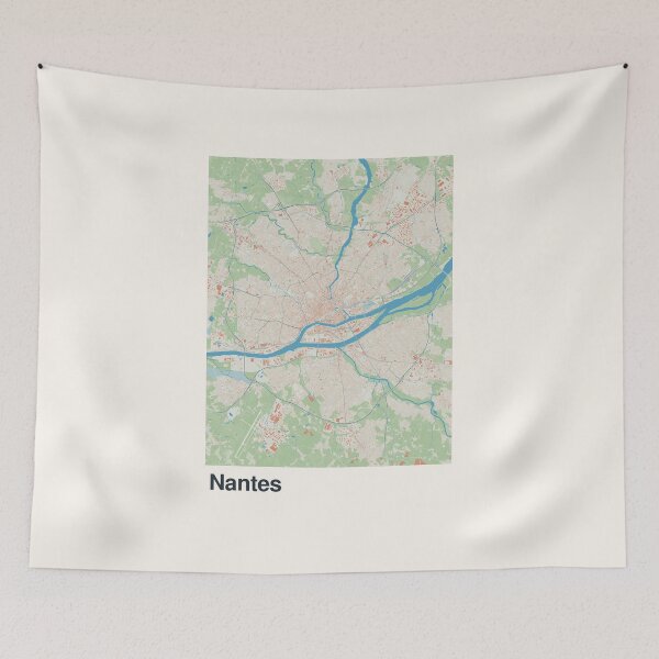 Item preview, Nantes Minimalistic Map Art designed and sold by MapsNerd.