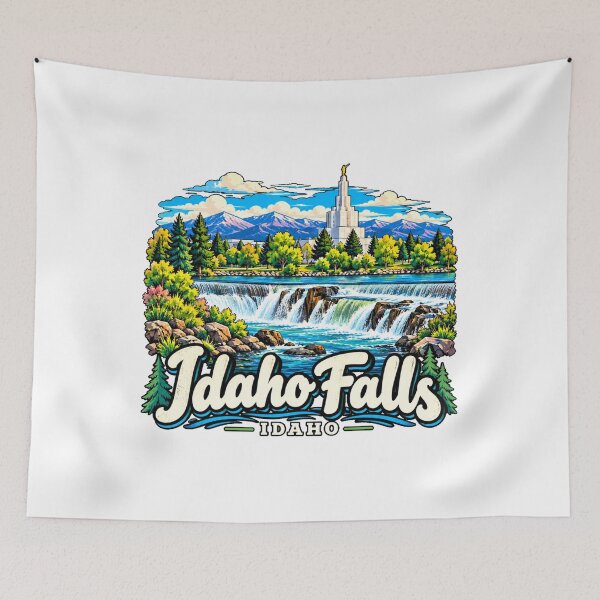 Item preview, Hand Drawn Idaho Falls Idaho Travel Souvenir Landmark Gift designed and sold by MichaeIRellov.