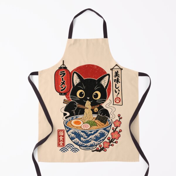 Item preview,  Ramen Cat 2 - Neko Vintage Ukiyo-e Poster designed and sold by TheSamuraiCat.