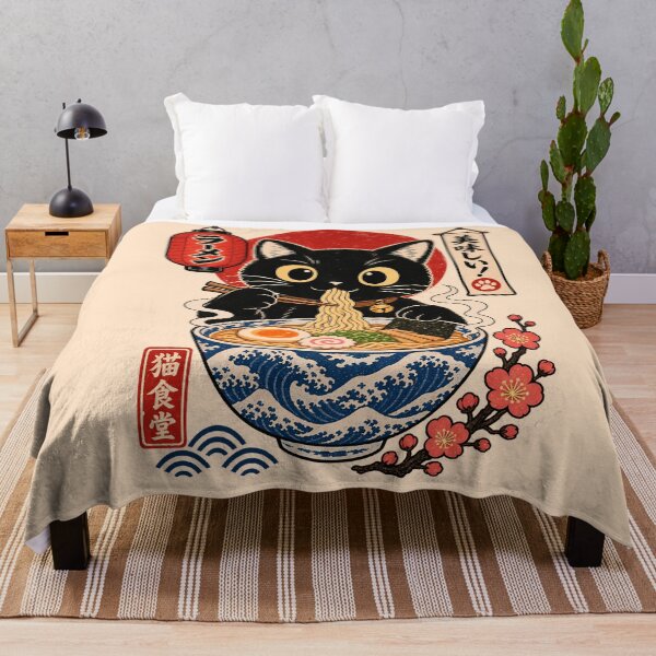 Item preview,  Ramen Cat 2 - Neko Vintage Ukiyo-e Poster designed and sold by TheSamuraiCat.