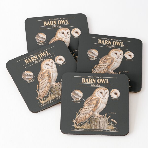 Item preview, Barn Owl Scientific Illustration Natural History Field Study designed and sold by CalmCapy Co.