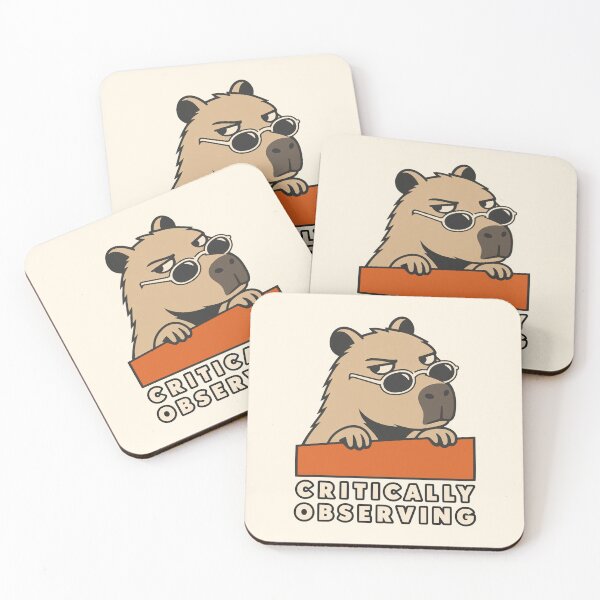 Item preview, Critically Observing Capybara designed and sold by KungPowUnicorn.