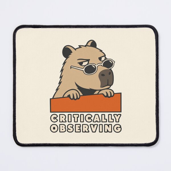 Item preview, Critically Observing Capybara designed and sold by KungPowUnicorn.