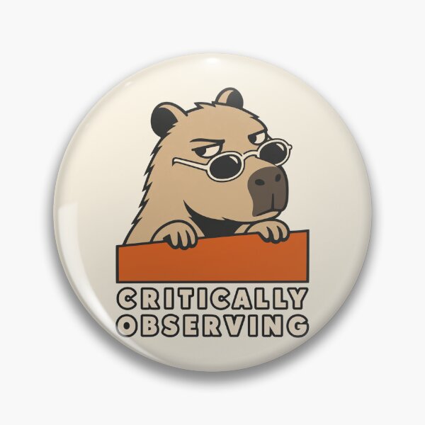 Item preview, Critically Observing Capybara designed and sold by KungPowUnicorn.