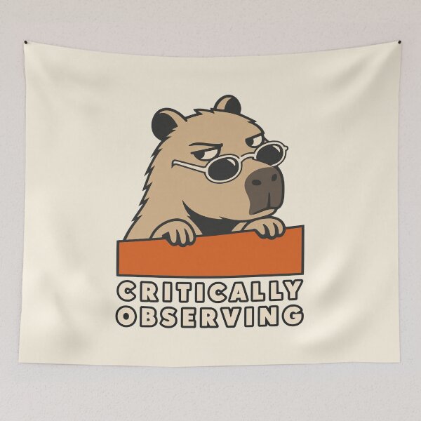 Item preview, Critically Observing Capybara designed and sold by KungPowUnicorn.