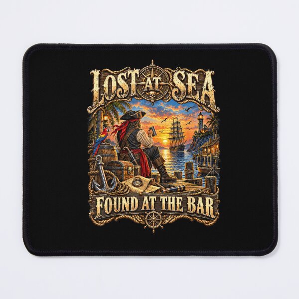 Item preview, Lost At Sea Found At The Bar Funny Cruise Sarcastic Humor designed and sold by marlo-quade.