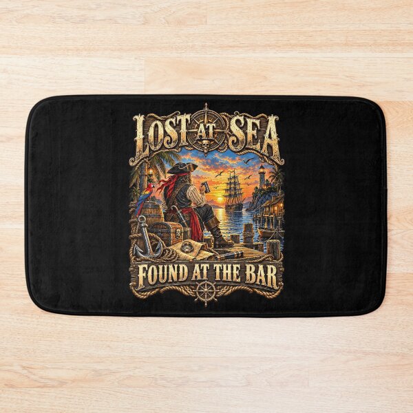 Item preview, Lost At Sea Found At The Bar Funny Cruise Sarcastic Humor designed and sold by marlo-quade.