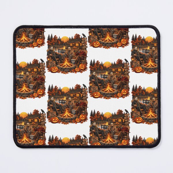 Item preview, Autumn Lake Campfire Slasher Crew Spooky Halloween Design designed and sold by DevilMayCrySh.