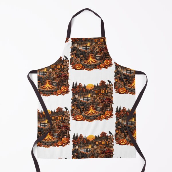 Item preview, Autumn Lake Campfire Slasher Crew Spooky Halloween Design designed and sold by DevilMayCrySh.