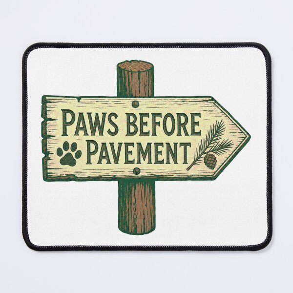 Item preview, Paws Before Pavement Forest Trail Sign designed and sold by BoosterShop.