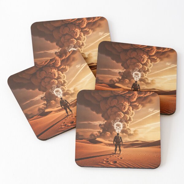 Item preview, The Skull in the Storm – Surreal Desert Fantasy Art designed and sold by Marcu Ioachim.