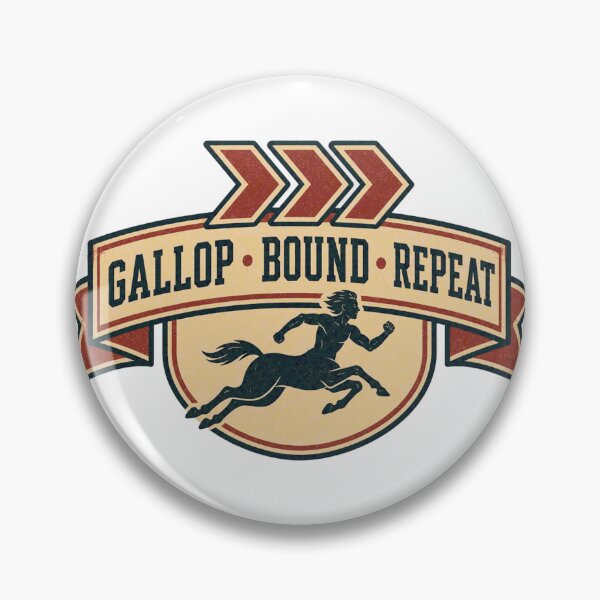Item preview, Gallop Bound Repeat Quadrobics Retro Banner designed and sold by BoosterShop.
