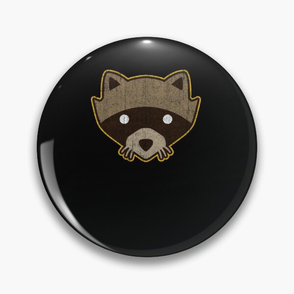 Artikelvorschau, Minimalistische Maskottchen-Kunst mit Waschbärgesicht im Used-Look im Retro-Stil entworfen und verkauft von DarcyNicholas.