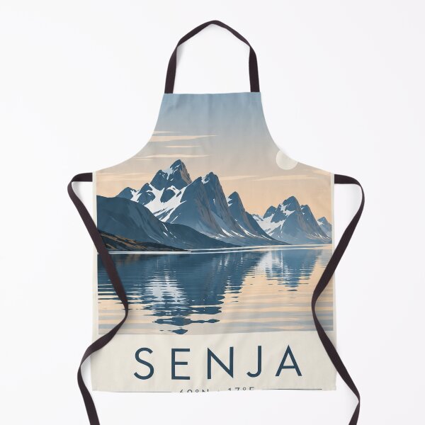 Item preview, Senja Norway – Minimalist Arctic Fjord Travel Poster designed and sold by ChicClicker.