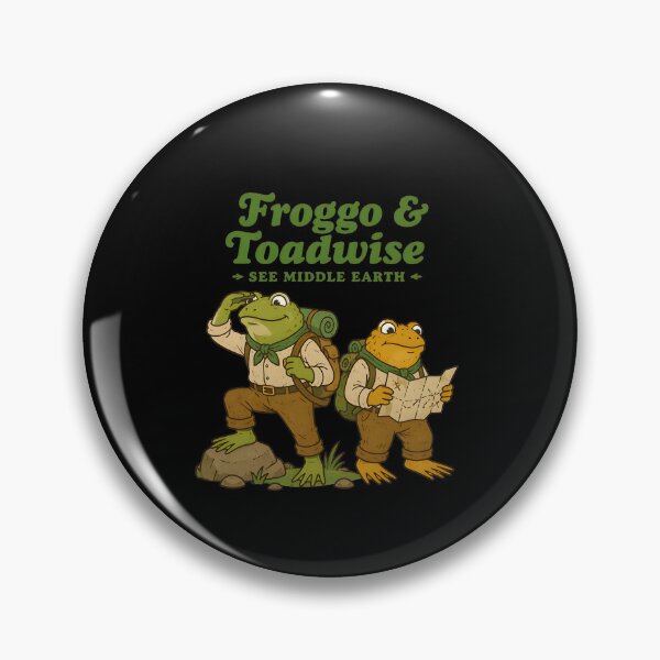 Item preview, Froggo & Toadwise Adventure Funny Frog Hiking Vintage Cartoon designed and sold by BuncoHearas.