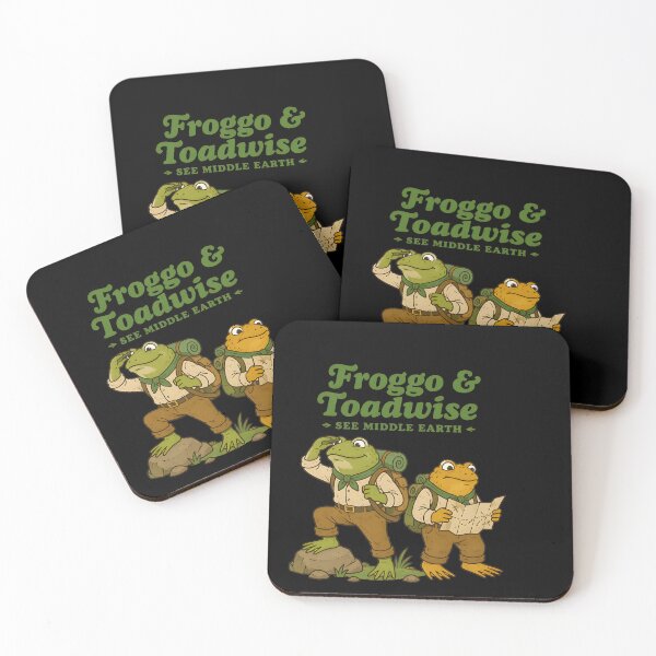 Item preview, Froggo & Toadwise Adventure Funny Frog Hiking Vintage Cartoon designed and sold by BuncoHearas.