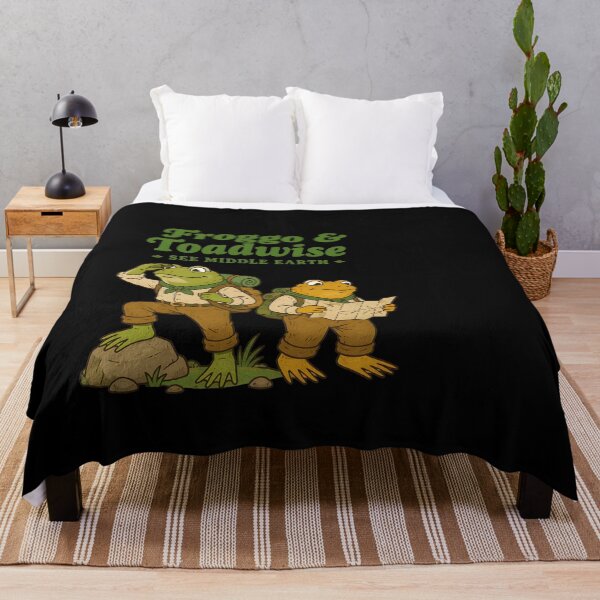 Item preview, Froggo & Toadwise Adventure Funny Frog Hiking Vintage Cartoon designed and sold by BuncoHearas.