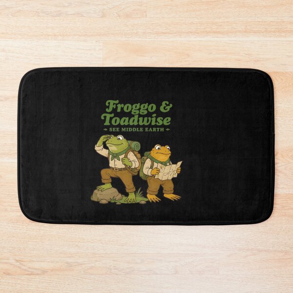 Item preview, Froggo & Toadwise Adventure Funny Frog Hiking Vintage Cartoon designed and sold by BuncoHearas.