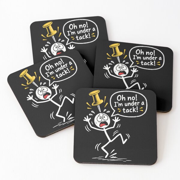 Item preview, Oh No, I'm Under a Tack Push Pin Pun Humor designed and sold by roni-harbor.